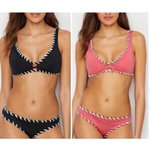 Becca swimsuit womens medium M reversible beach cruise vacation 2 piece summer